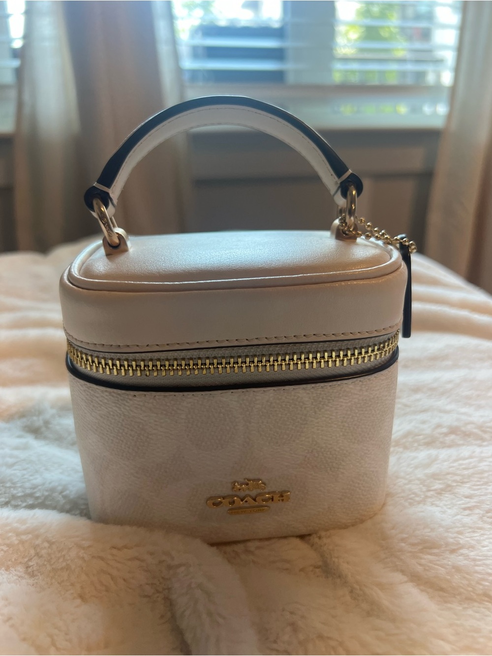 Coach Ava Cream and Chalk Mini Top-Handle Bag